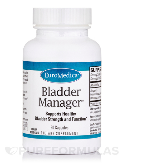 Основне фото товара EuroMedica, Bladder Manager, N-ацетилглюкозамін, 30 капсул
