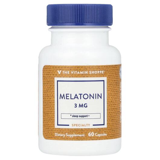Основне фото товара TheVitaminShoppe, Melatonin 3 mg, Мелатонін, 60 капсул