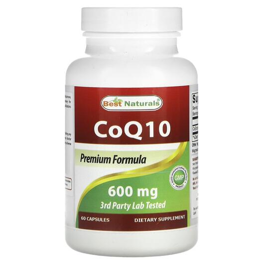 Основне фото товара Best Naturals, CoQ10 600 mg, Коензим CoQ10, 60 капсул