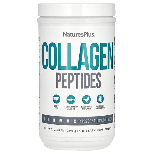 Основне фото товара Natures Plus, Collagen Peptides Powder, Колагенові пептиди, 294 г