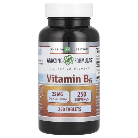 Основное фото товара Витамин B6 Пиридоксин, Vitamin B6 25 mg, 250 таблеток
