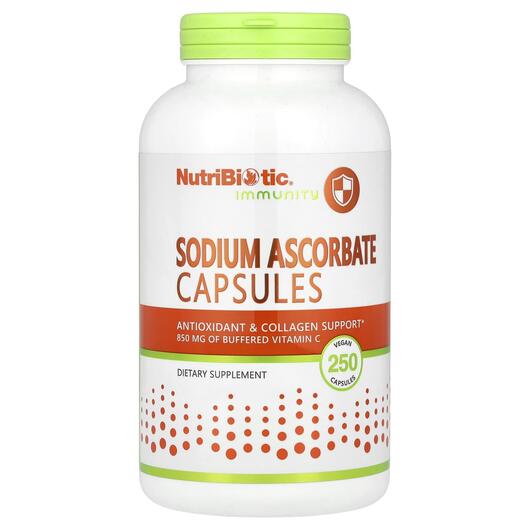 Основне фото товара Immunity Sodium Ascorbate, Вітамін C Аскорбат Натрію, 250 капсул