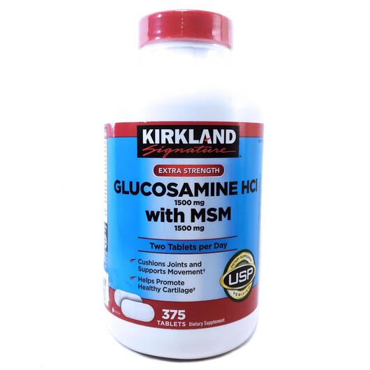 Основне фото товара Glucosamine HCI with MSM 1500 mg, Глюкозамін, 375 таблеток