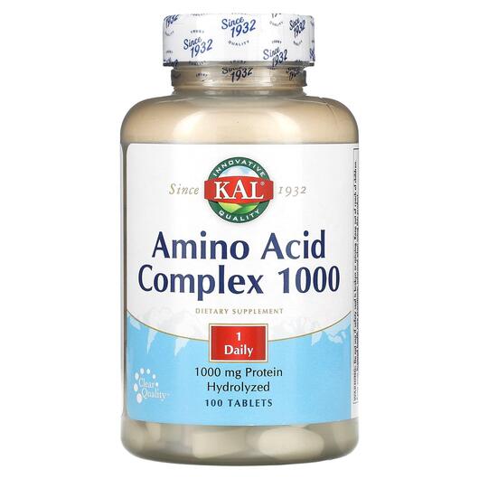 Основне фото товара KAL, Amino Acid Complex 1000, Амінокислоти 1000 мг, 100 таблеток