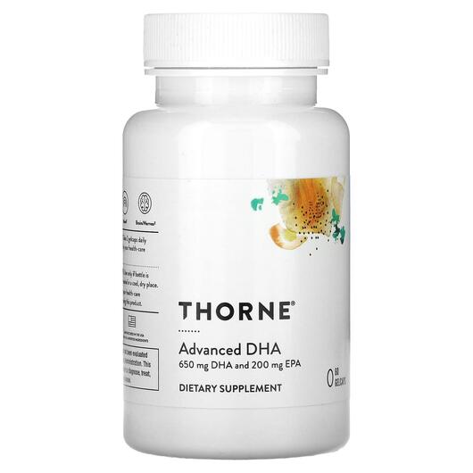 Основне фото товара Thorne, Advanced DHA, ДГК, 60 капсул