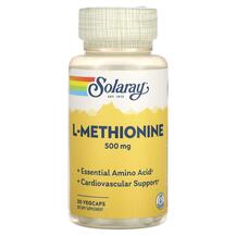 L-Метіонін L-Methionine 500 mg Solaray 30 капсул