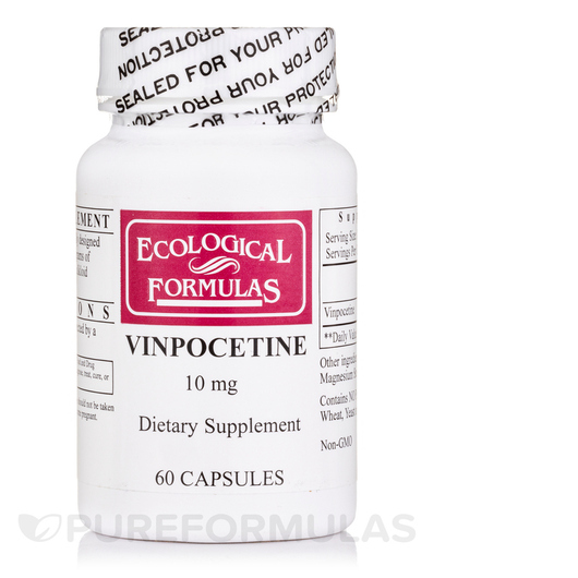 Основне фото товара Ecological Formulas, Vinpocetine 10 mg, Вінпоцетин, 60 капсул