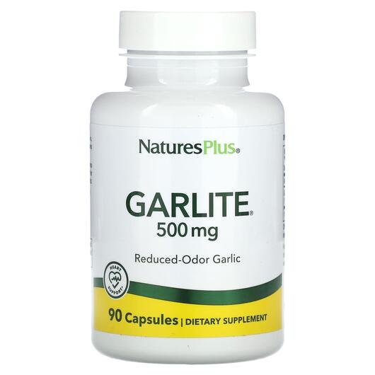 Основное фото товара Natures Plus, Экстракт Чеснока, Garlite 500 mg, 90 капсул