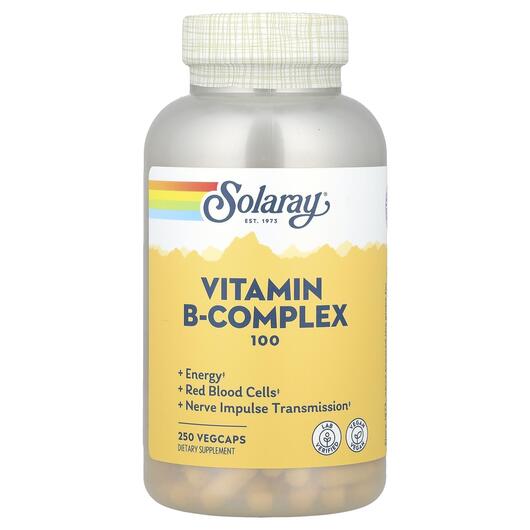 Основне фото товара B-Complex 100 with Aloe Vera, B-комплекс 100 мг, 250 капсул