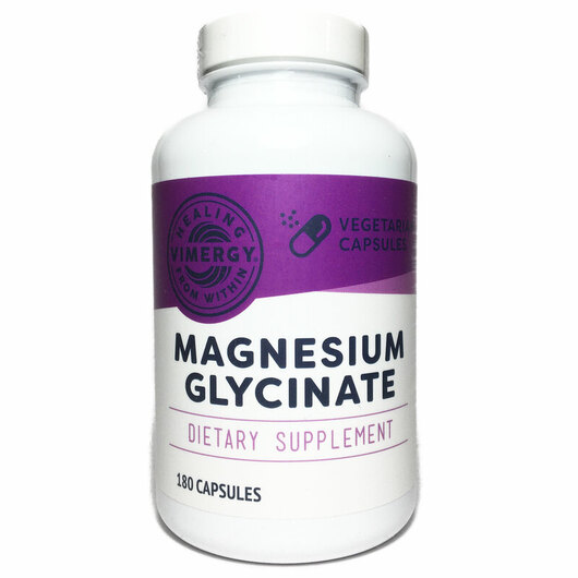 Основне фото товара Vimergy, Magnesium Glycinate, Гліцинат магнію, 180 капсул