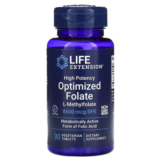 Основне фото товара Optimized Folate, Оптимізований Фолат 8500 мкг, 30 капсул