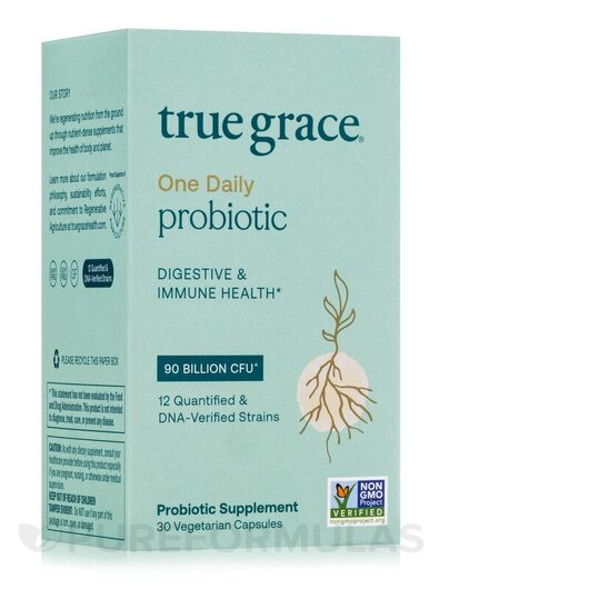 Основне фото товара True Grace, One Daily Probiotic, Пробіотики, 30 капсул