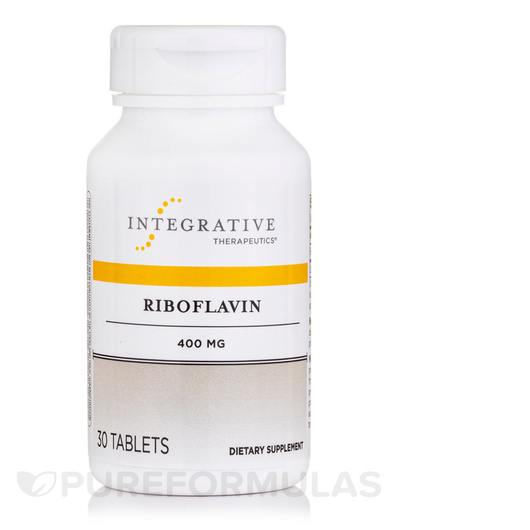 Основне фото товара Riboflavin 400 mg, Вітамін В2 Рибофлавін, 30 таблеток