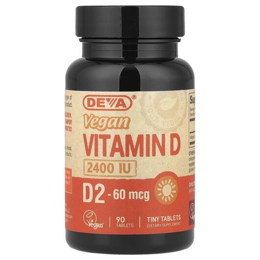 Основне фото товара Vegan Vitamin D2 60 mcg 2400, Вітамін D2 Ергокальциферол, 90 табл