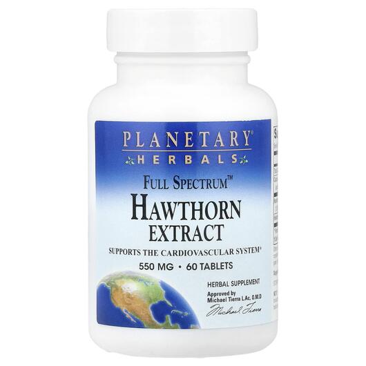 Основне фото товара Full Spectrum Hawthorn Extract 550 mg, Глід, 60 таблеток