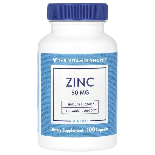 Основне фото товара TheVitaminShoppe, Zinc 50 mg, Цинк, 100 капсул