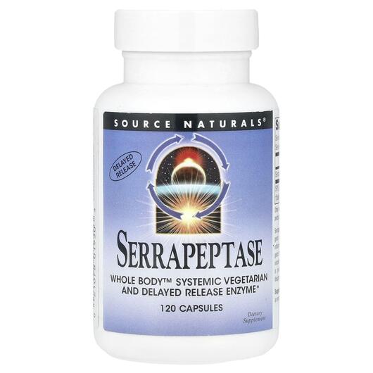 Основне фото товара Source Naturals, Serrapeptase 120, Серпептаза, 120 капсул