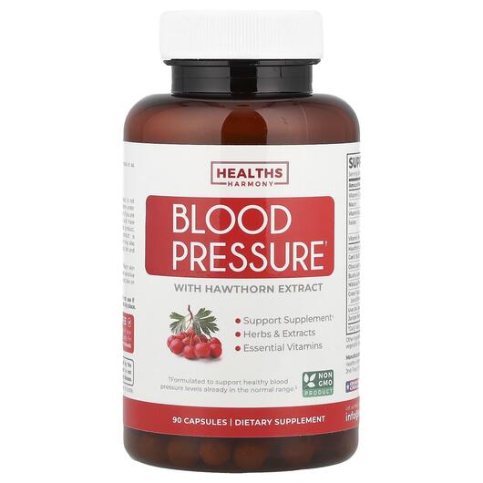 Основне фото товара Blood Pressure with Hawthorn Extract, Глід, 90 капсул