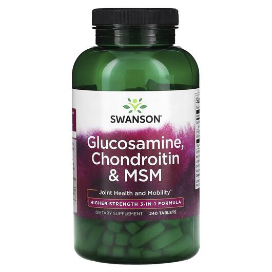 Основне фото товара Glucosamine Chondroitin & MSM, Глюкозамін Хондроітин, 240 таб