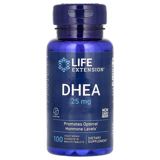 Основне фото товара Life Extension, DHEA 25 mg, ДГЕА 25 мг, 100 таблеток