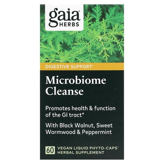 Основне фото товара Gaia Herbs, Microbiome Cleanse, Детокс та очищення, 60 капсул