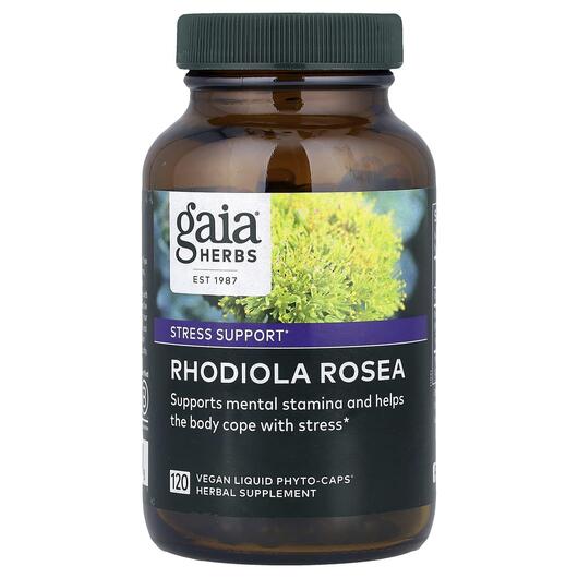 Основне фото товара Gaia Herbs, Rhodiola Rosea, Родіола, 120 капсул