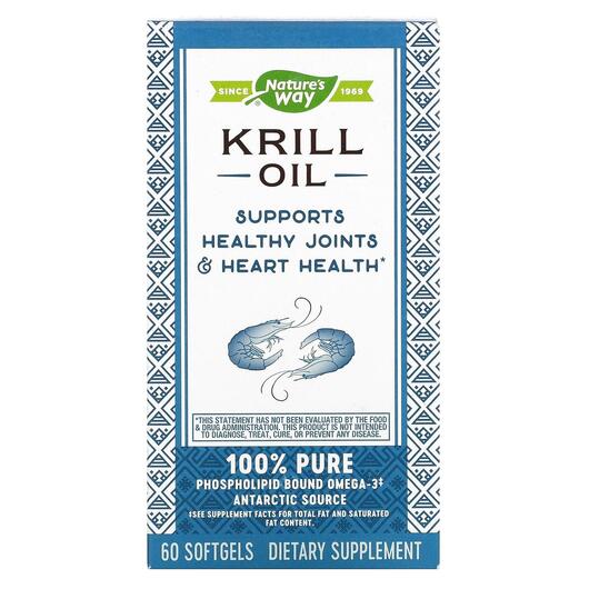 Основне фото товара Nature's Way, EfaGold Krill Oil, Масло криля 500 мг, 60 капс