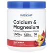 Фото товару Nutricost, Calcium & Magnesium Fruit Punch, Кальцій, 303 г