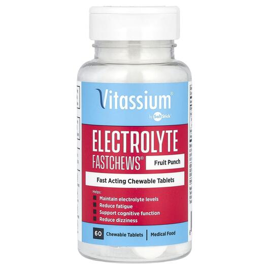 Основне фото товара Electrolyte FastChews Fruit Punch, Електроліти, 60 таблеток
