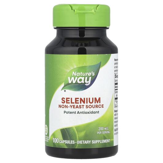 Основне фото товара Nature's Way, Selenium 200 mcg, Селен 200 мкг, 100 капсул