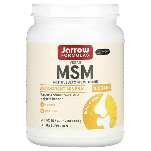 Основне фото товара Jarrow Formulas, MSM Powder, Метилсульфонілметан МСМ, 1000 г