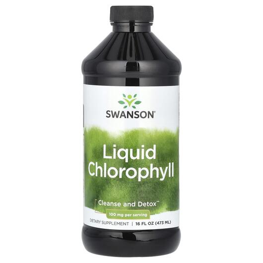 Основне фото товара Swanson, Liquid Chlorophyll 100 mg, Хлорофіл, 473 мл