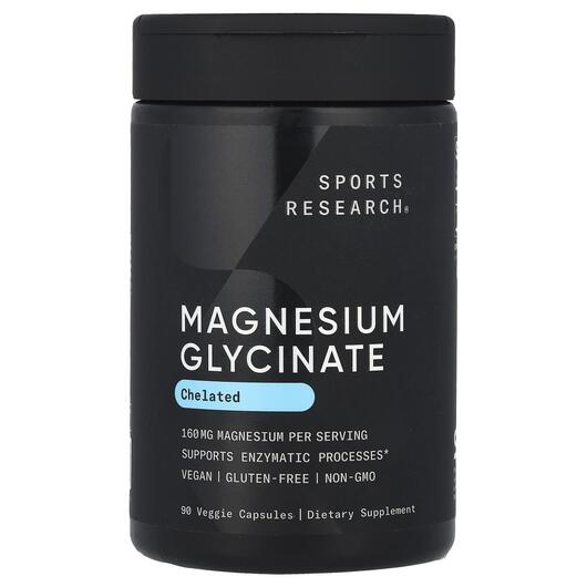 Основное фото товара Sports Research, Магний, Magnesium Glycinate 160 mg, 90 капсул