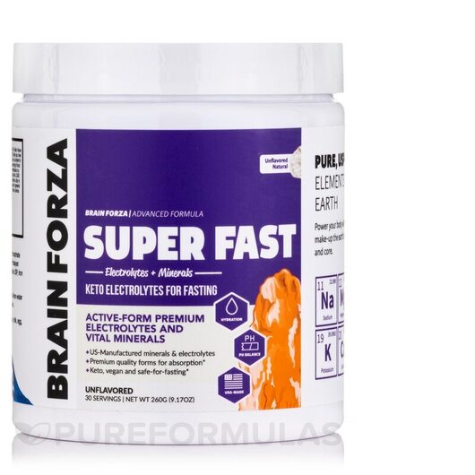 Основне фото товара Super Fast Keto Electrolytes Unflavored Natural, Електроліти, 260