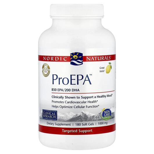 Основне фото товара Nordic Naturals, ProEFA, ЕПК, 180 капсул