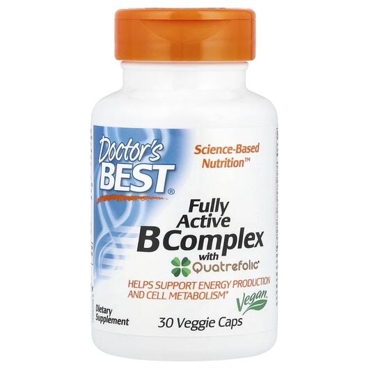 Основне фото товара Doctor's Best, B-Complex, B-комплекс, 30 капсул