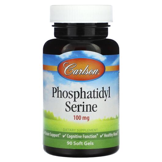 Основне фото товара Carlson, Phosphatidyl Serine 100 mg, Фосфатидилсерин, 90 капсул
