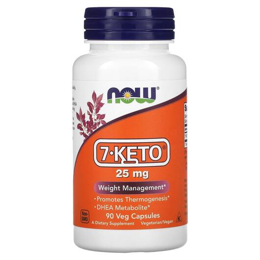 Основне фото товара NOW, 7-Keto, 7-Кето 25 мг, 90 капсул