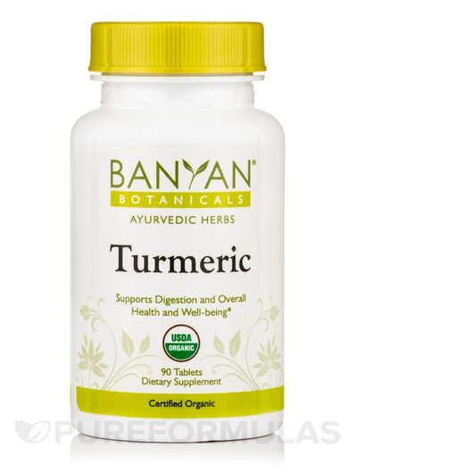 Основне фото товара Turmeric Organic, Екстракт кореня куркуми, 90 таблеток