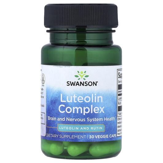 Основне фото товара Swanson, Luteolin Complex 100 mg, Лютеолін, 30 капсул