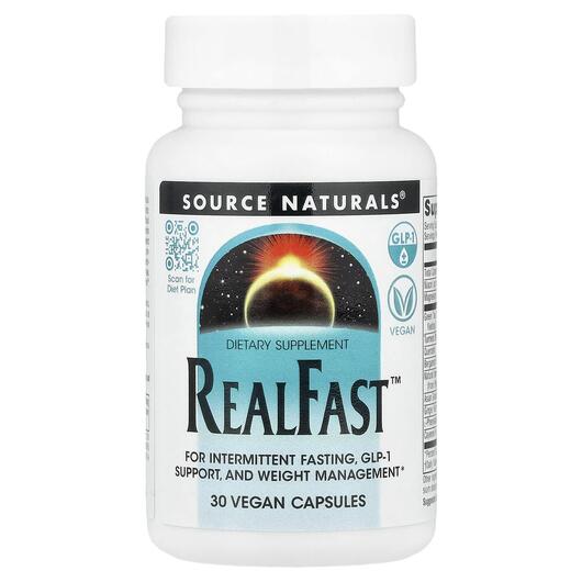 Основне фото товара Source Naturals, RealFast, Жироспалювачі, 30 капсул