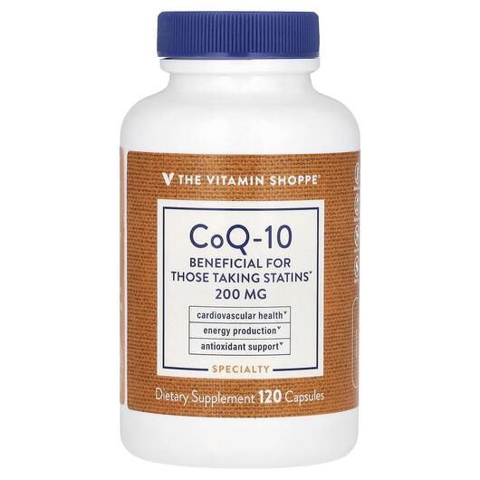Основне фото товара TheVitaminShoppe, CoQ-10 200 mg, Коензим CoQ10, 120 капсул