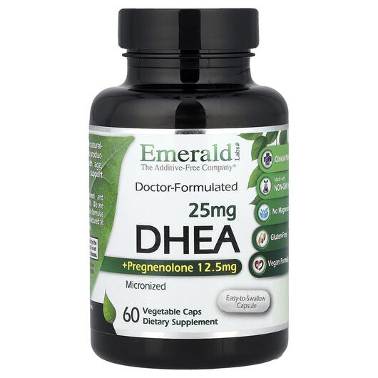 Основне фото товара Emerald, DHEA + Pregnenolone, Дегідроепіандростерон, 60 капсул