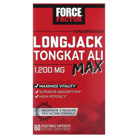 Основне фото товара Fundamentals LongJack Tongkat Ali Max 1200, Тонгкат Алі, 60 капсу