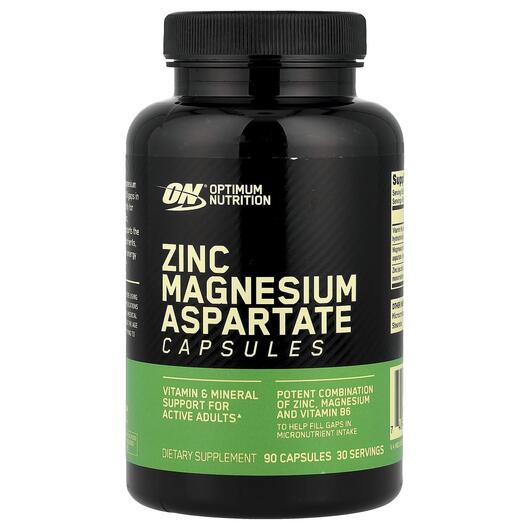 Основне фото товара Optimum Nutrition, ZMA 90, ЗМА Цинк Магній B6, 90 капсул