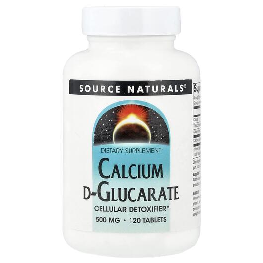 Основне фото товара Calcium D-Glucarate 500 mg, Кальцій D-Глюкарат 500 мг, 120 таблет
