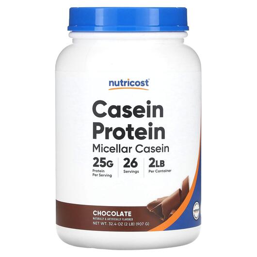 Основне фото товара Nutricost, Casein Protein Chocolate, Протеїн, 907 г