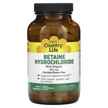 Betaine Hydrochloride with Pepsin 600 mg Бетаин