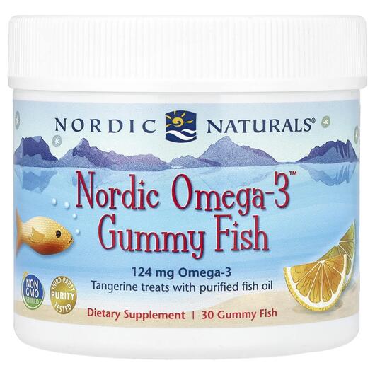 Основне фото товара Nordic Omega-3 Gummy Fish Tangerine Treats, Омега 3, 30 Gummy Fis