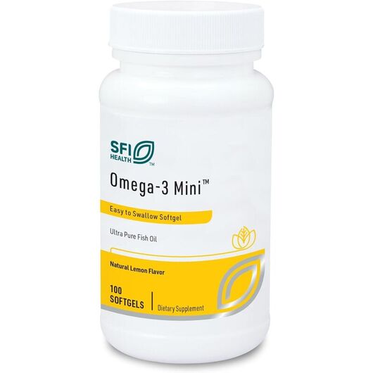 Основне фото товара Klaire Labs, Omega-3 Mini, Омега-3 Міні, 100 капсул